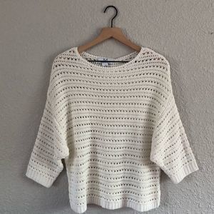 Magaschoni White Loose Knit Sweater